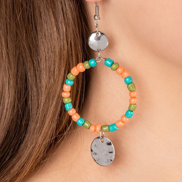 paparazzi Jewelry - Cayman Catch - Orange Earrings